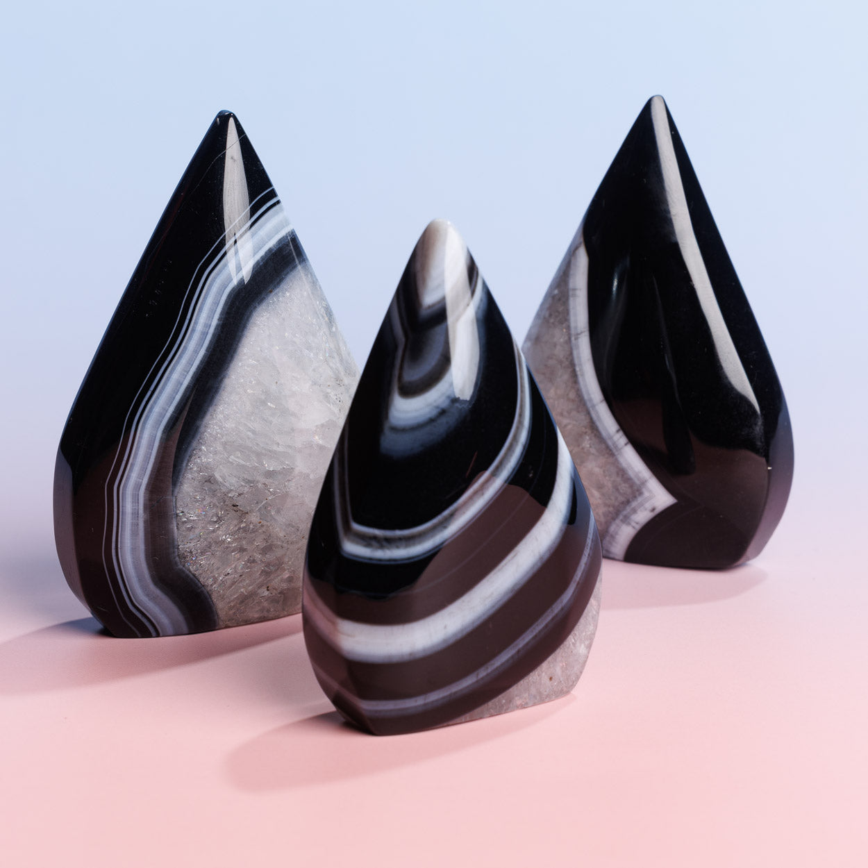 Black Stripe Agate Flame