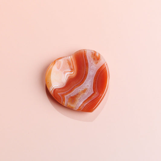 Carnelian Heart-Shaped Worry Stone