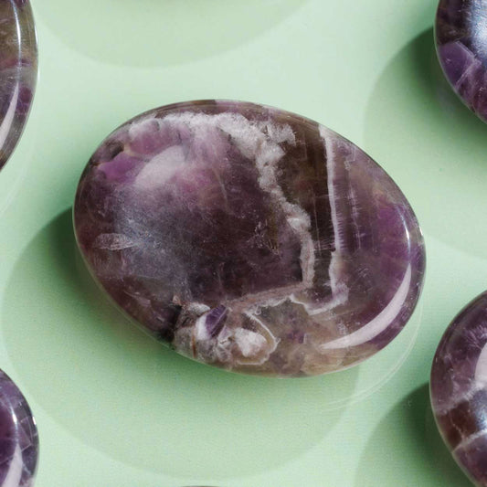 Chevron Amethyst Worry Stone