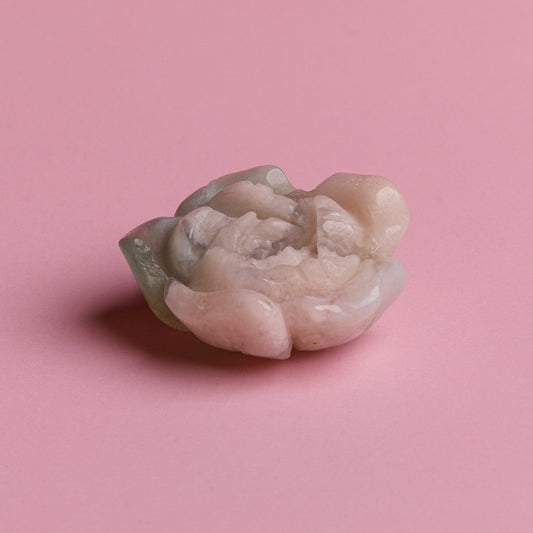 Flower Agate Rose Carving