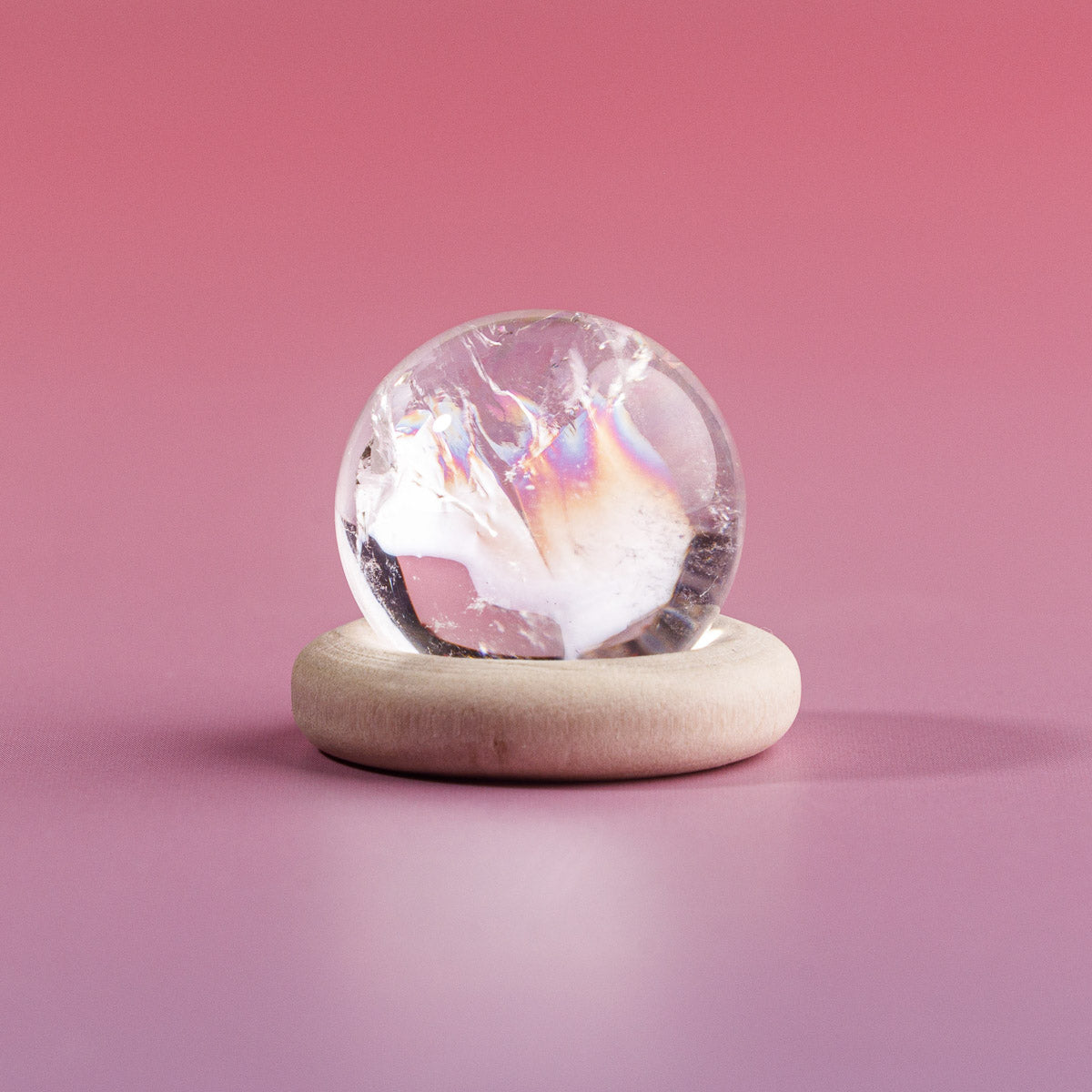 Clear Quartz With Rainbows Mini Sphere