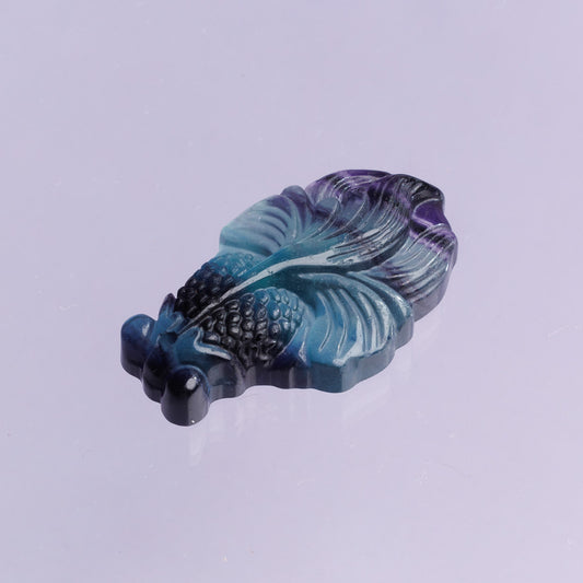 Rainbow Fluorite Goldfish Pendant