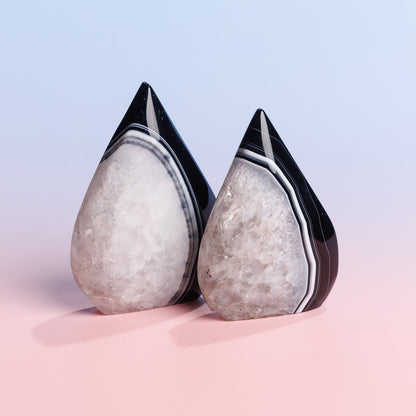 Black Stripe Agate Flame