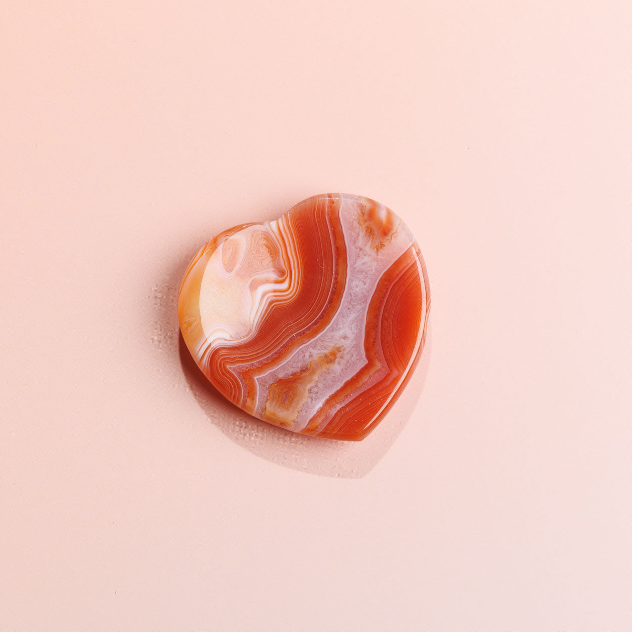 Carnelian Heart-Shaped Worry Stone