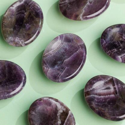 Chevron Amethyst Worry Stone