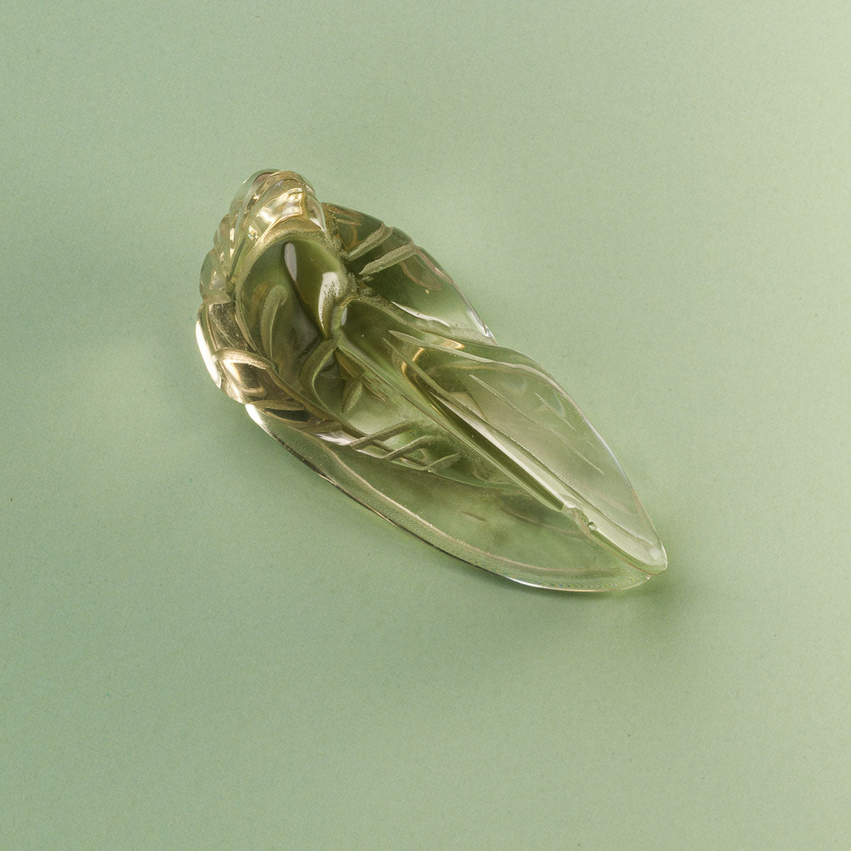 Citrine Cicada Carving