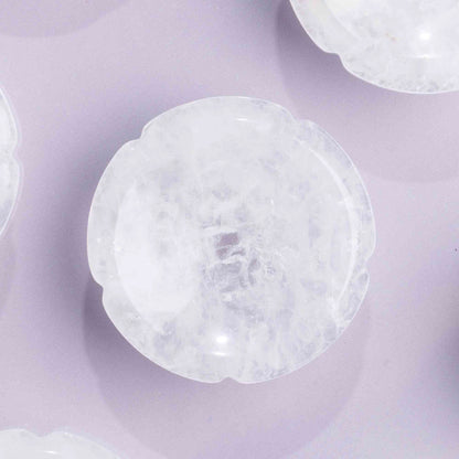 Clear Quartz Flower Sphere Stand