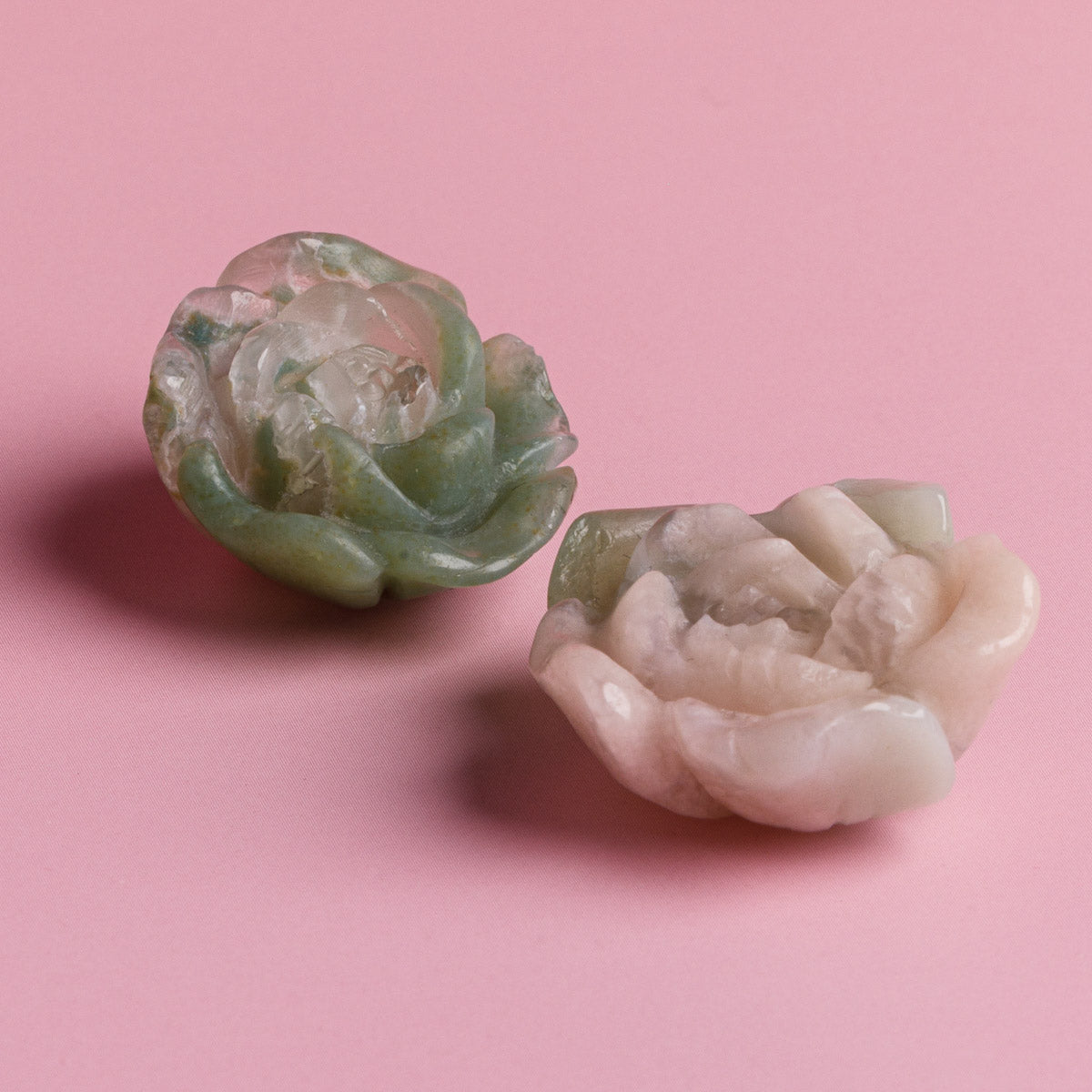 Flower Agate Rose Carving