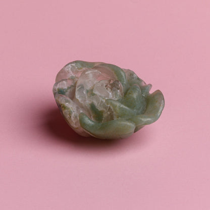 Flower Agate Rose Carving