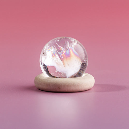 Clear Quartz With Rainbows Mini Sphere