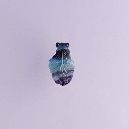 Rainbow Fluorite Goldfish Pendant