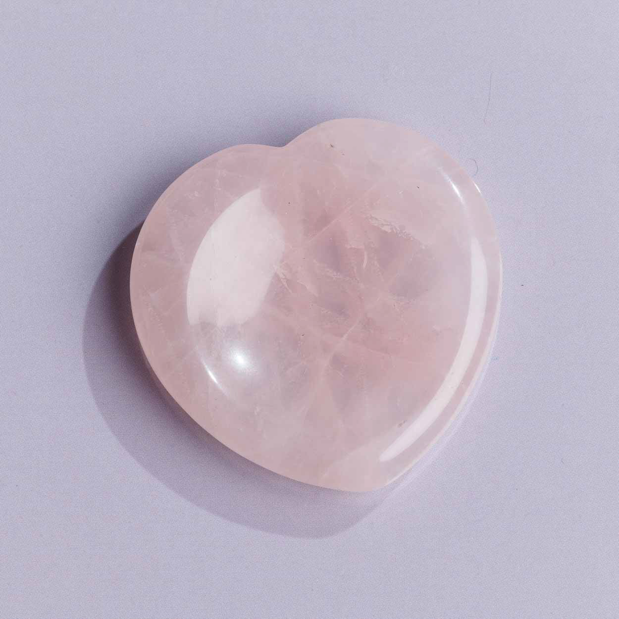 Rose Quartz Heart-Shaped Worry Stone