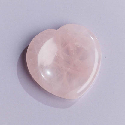 Rose Quartz Heart-Shaped Worry Stone