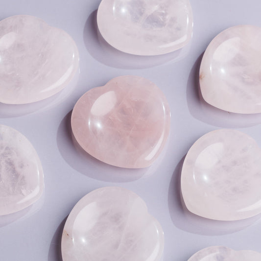 Rose Quartz Heart-Shaped Worry Stone