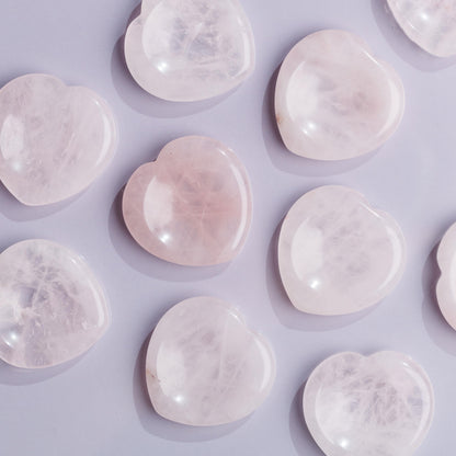 Rose Quartz Heart-Shaped Worry Stone