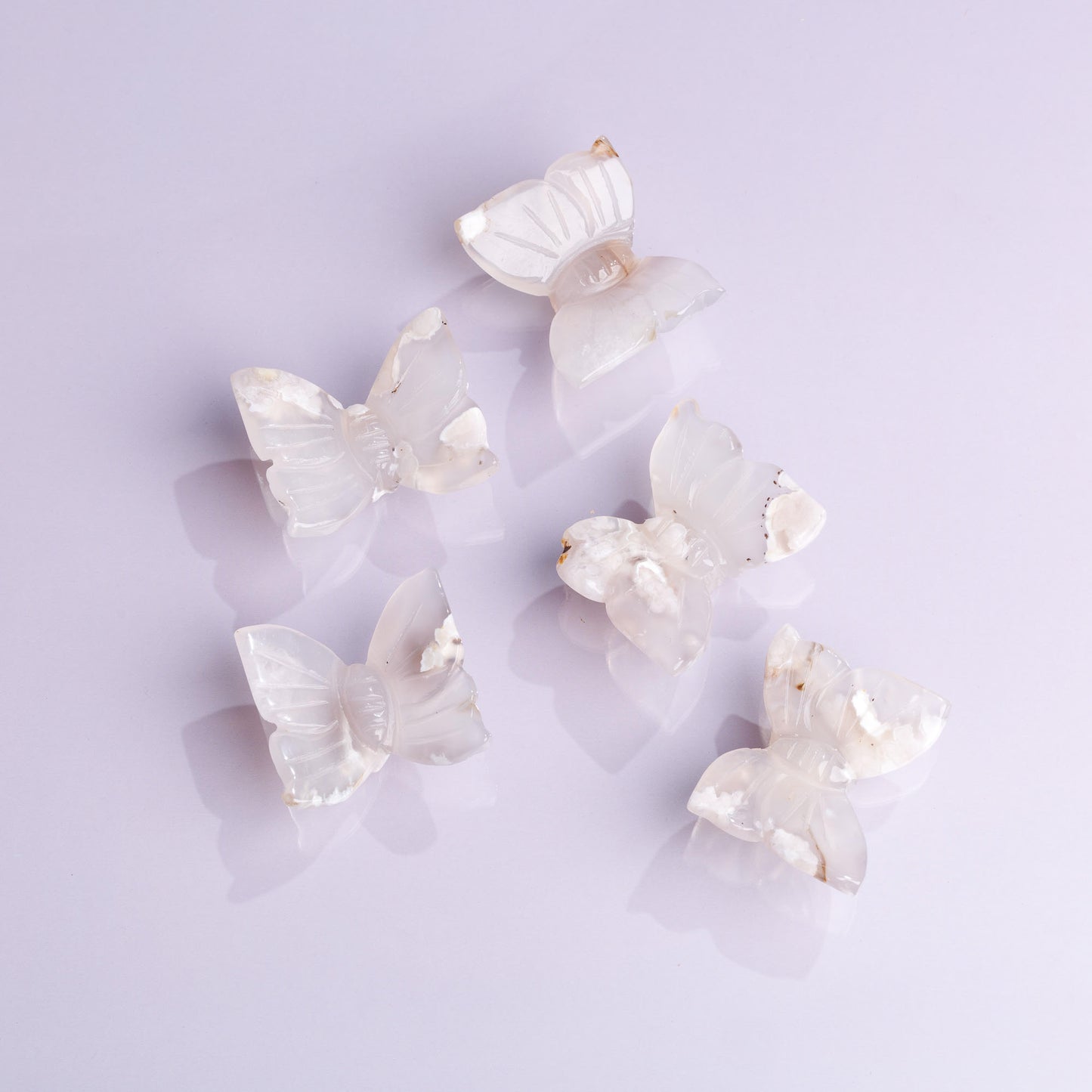 Sakura Flower Agate Butterfly