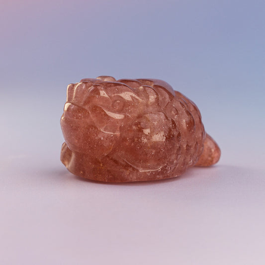 Strawberry Quartz Mini Money Toad
