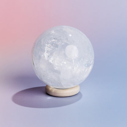 White Calcite Sphere